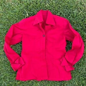 Vintage Red fitted button top